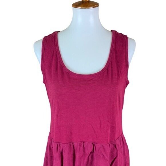 Soft Surroundings Raspberry Pink Sleeveless Mini Dress Keyhole Back Boho Medium - Picture 2 of 6